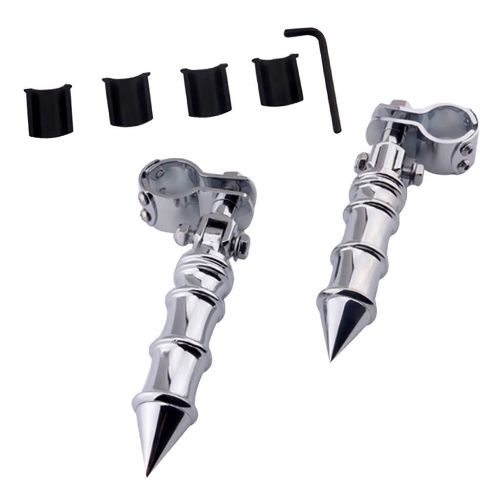 Motorcycle Foot Pegs for Cruiser Bobber Chopper Cafe Racer Chrome