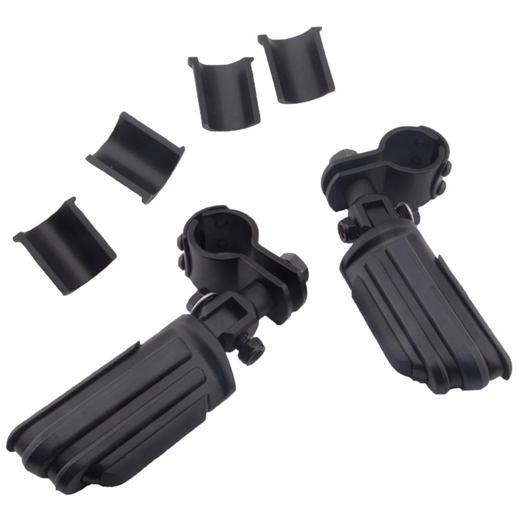 1 Pair Motorcycle Foot Pegs for Harley Cruiser Chopper Cafe Racer Black