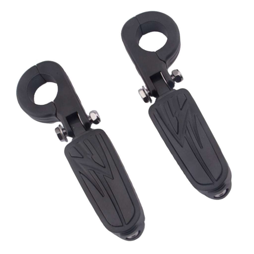 1 1/4 Motorcycle Engine Guard Highway Foot Pegs Footpeg for Harley Black"