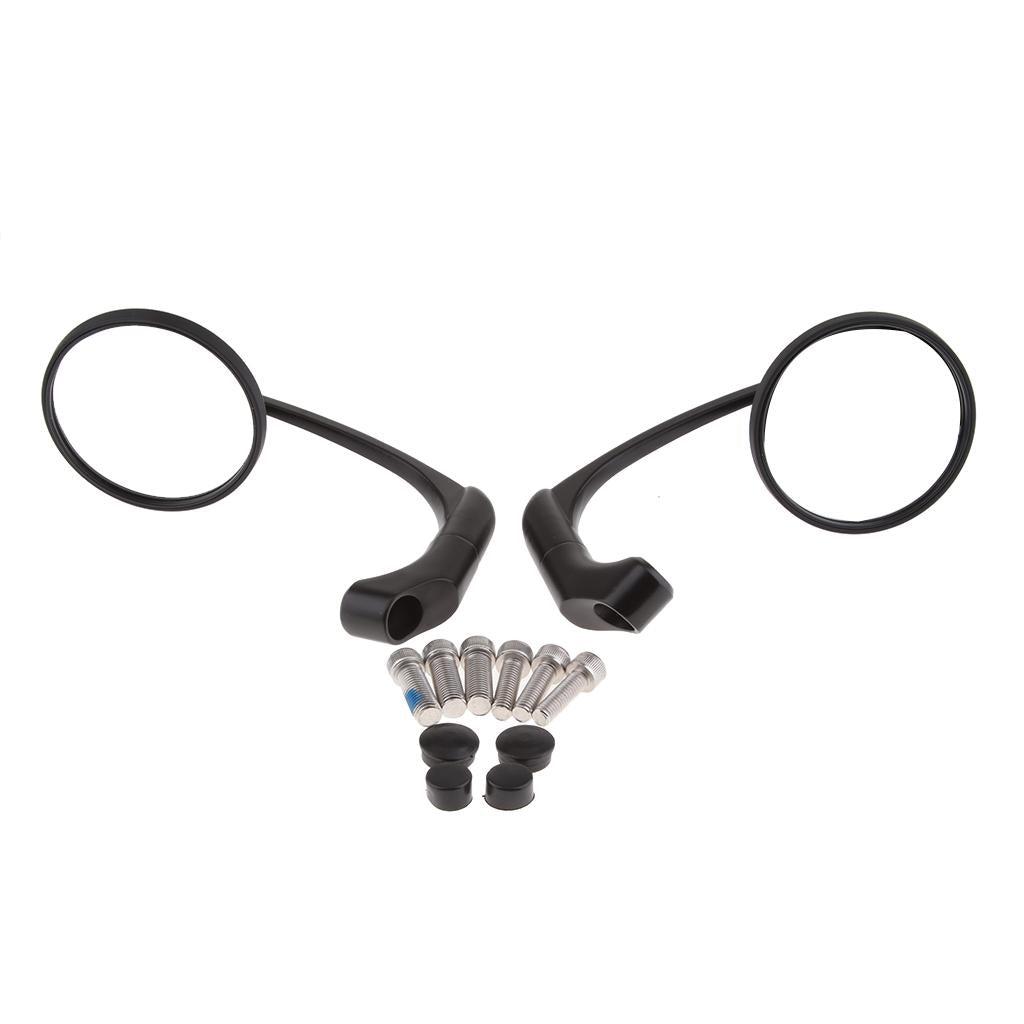 Universal Side Rear View Race Mirrors for Motorcycle Motorbike Scooters Black