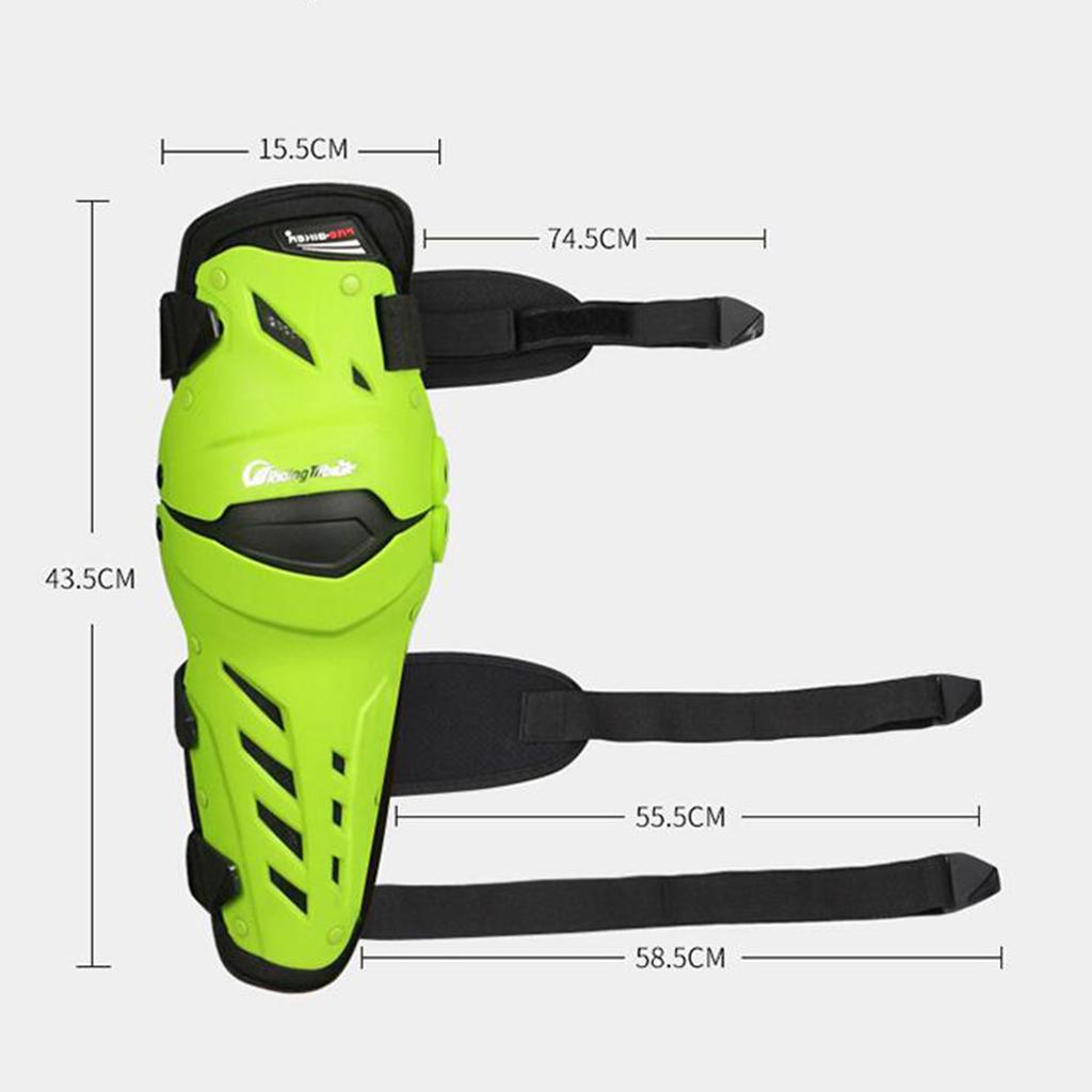 1 Pair of Black Motorcycle Racing Plastic Anti-Slip Protective Knee Pads