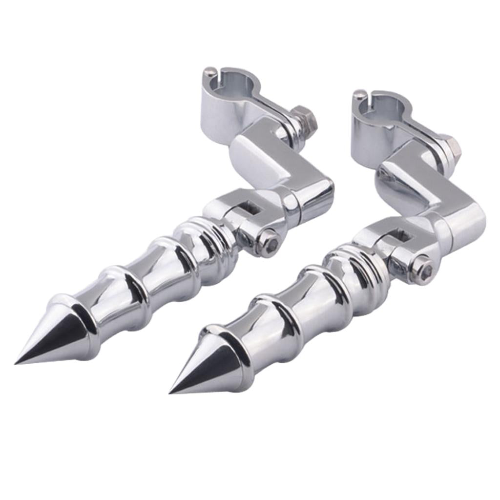 Silver Footbrake Rear Peg Bracket Mount Footrest Bending Pedal for Honda Motorbikes