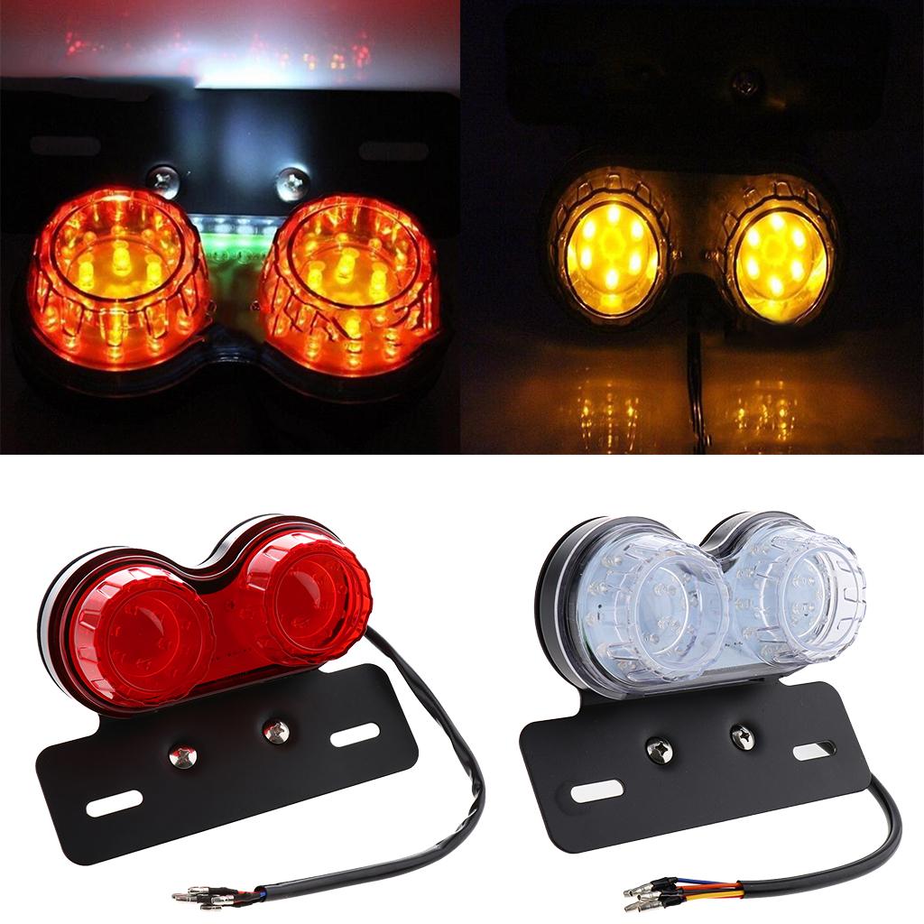 Motorcycle Rear Light LED Marker Brake Tail Lights for Harley Red