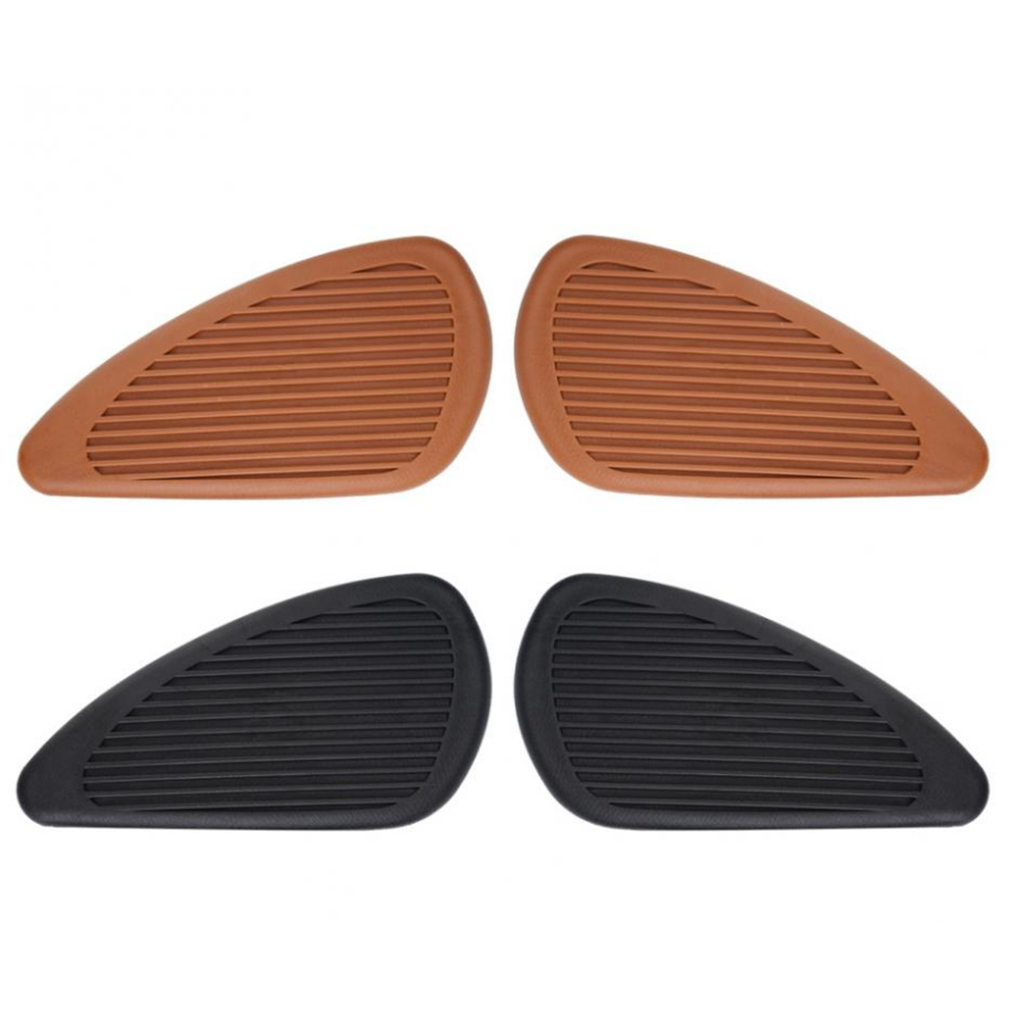 Anti- Slip Side Tank Traction Knee Grip Protectors Gas Tank Stickers Brown
