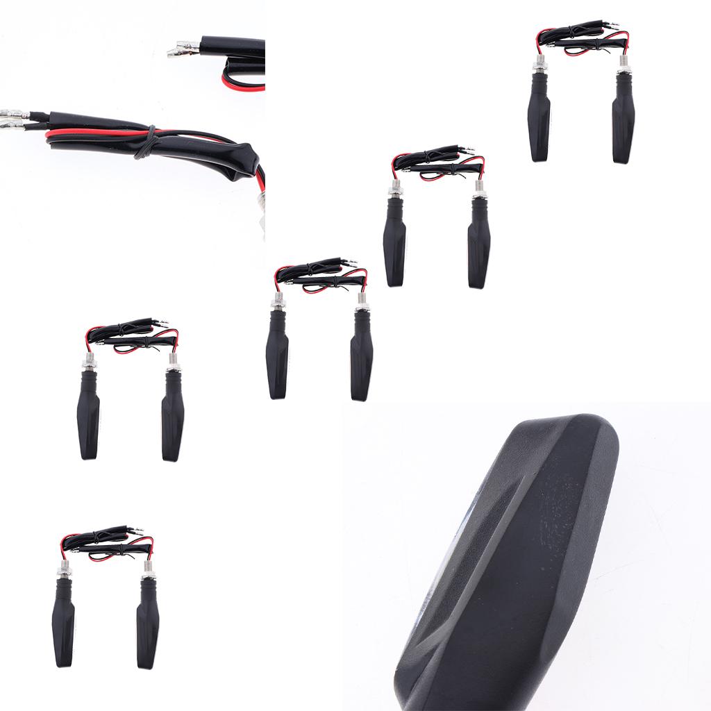 2PCS 12V LED Flowing Motorcycle Turn Signal Light Front Rear Blinker Red