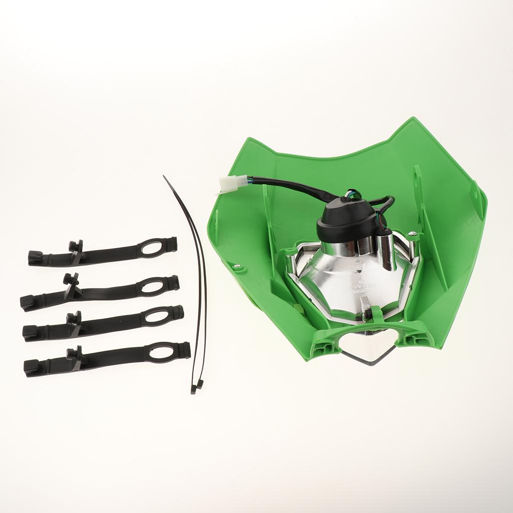 Motorcycle Dual Sport Headlight 12V 35W Head Light for KTM 13-15 Green