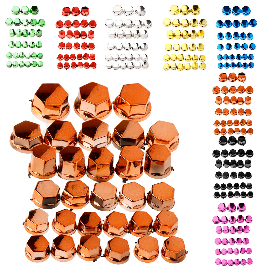 30 Pieces Motorcycle Screw Nut Bolt Cap Cover Decoration for Yamaha Golden