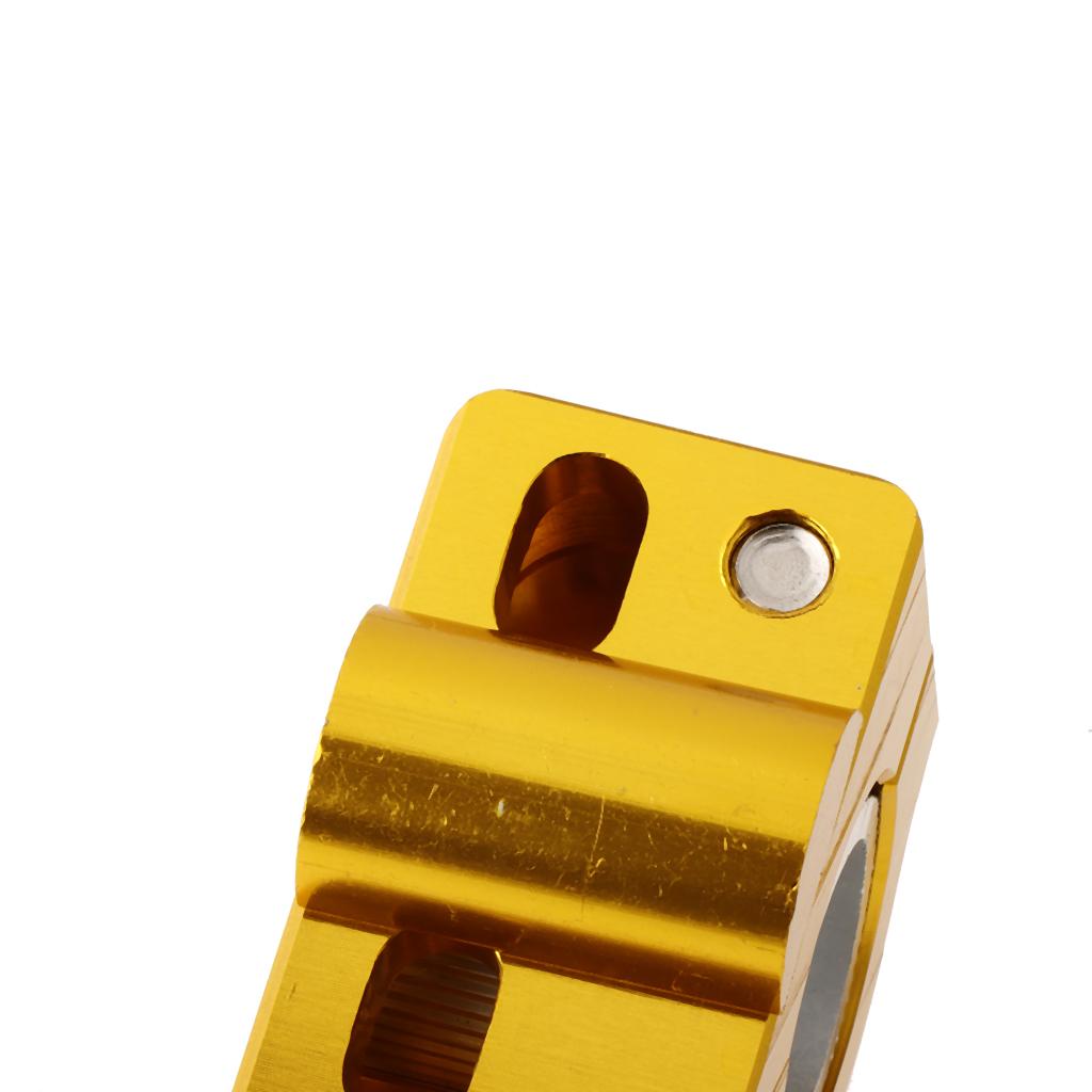 Universal 22mm CNC Motorbike Fork Tube Clip Mounts Handle Clamp Riser Yellow