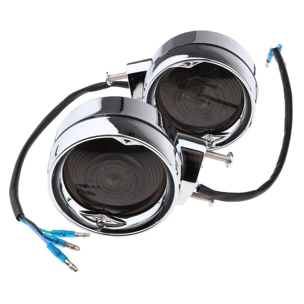 1 Pair Motorcycle Turn Signal Light Smoke Lens for Harley Touring Road King