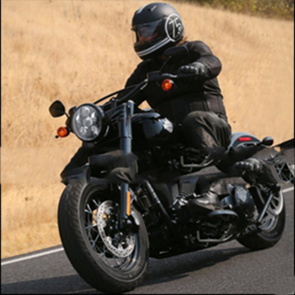 5.75" Motorcycle Round LED Projection Headlight for Harley Wide Glide Silver