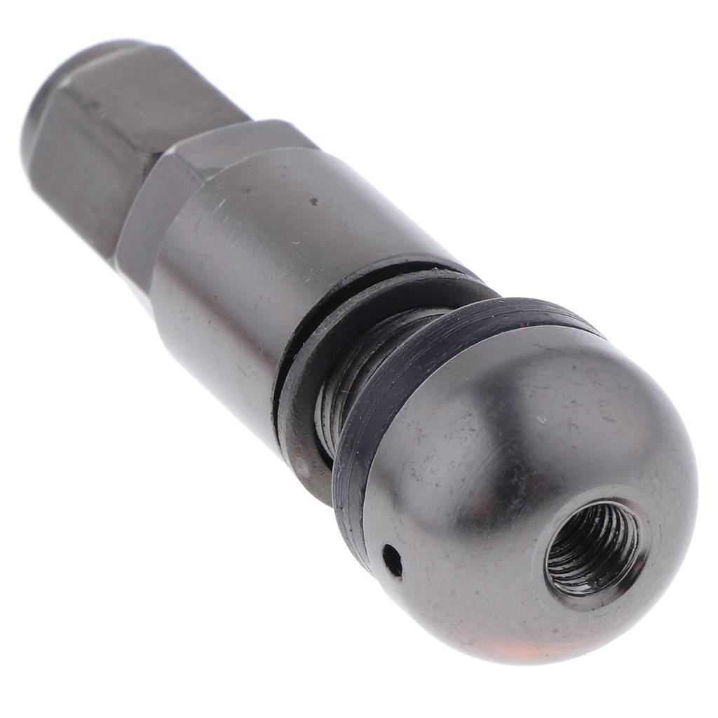 2x4 Pcs Car Tubeless Wheel Dust Caps Tire Valve Stems Gray