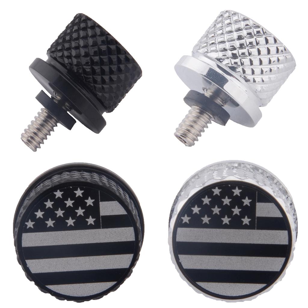 1 Piece Motorcycle Seat Bolt Nuts Seat Aluminum Screw for Harley Black