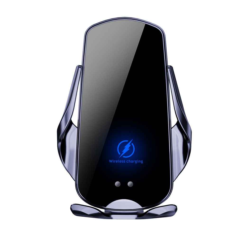 SD32 15W Fast Wireless Charging Car Air Vent Phone Holder 360° Rotation Auto-Clamping Navigation Mount - Black
