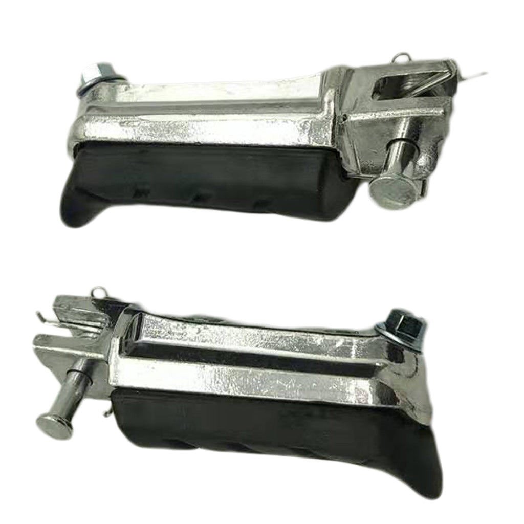 Silver Front Black Rubber Foot Pegs Motorcycle Foot peg Footrest Bracket Set For Honda CBR Pedal VTR1000 XL1000 CB1100 CBR1100 CB1300