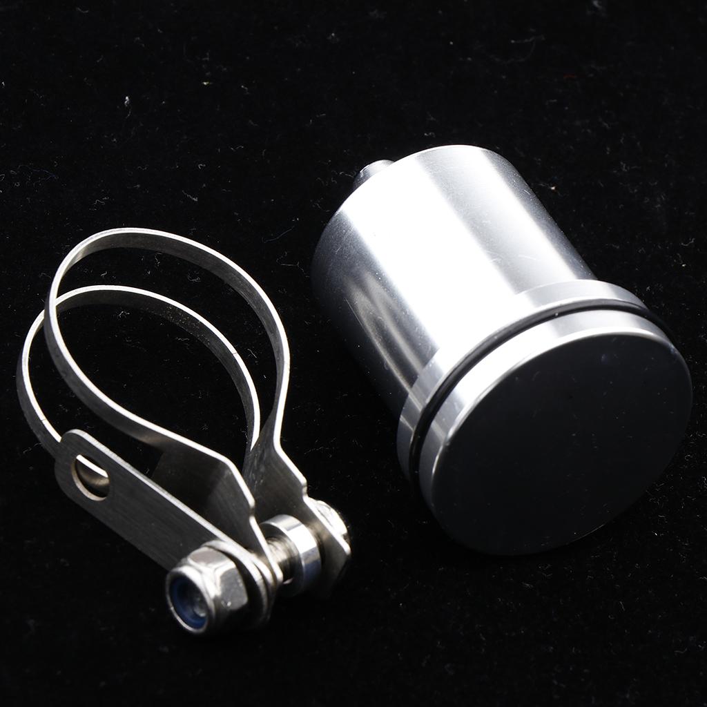 Motorbike Brake Master Cylinder Fluid Reservoir Clutch Tank Oil Cup Silver