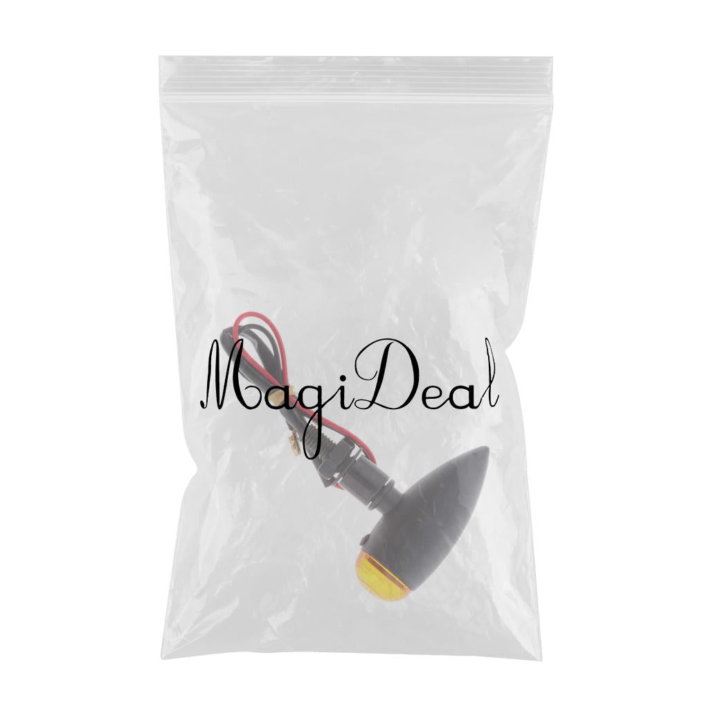 Motorcycle Aluminum Alloy Turn Signal Light Indicator Smoke Hood Black+Yellow