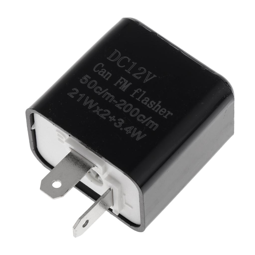 12V Turn Signal Flasher Universal for Motorcycle LED Indicator Light Black