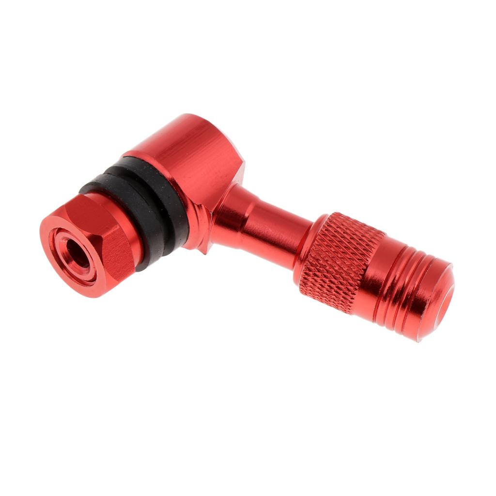 Motorcycle CNC Alloy Tire Valve Stem Rim Lock Nut Cap Spacer Kit Red
