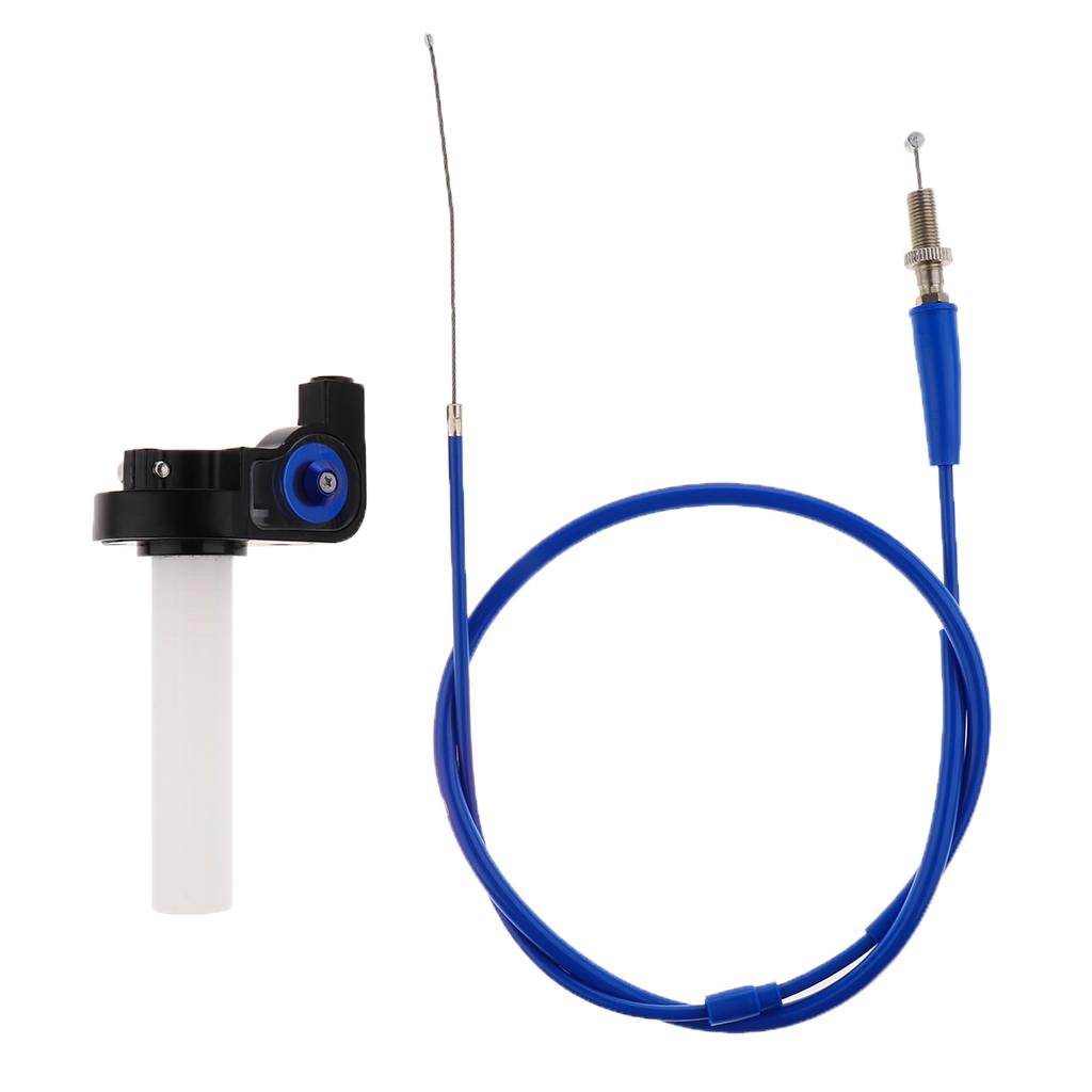 Twist Throttle Grip&Cable for CRF50 70 110 ATV DIRT BIKE Blue + Blue