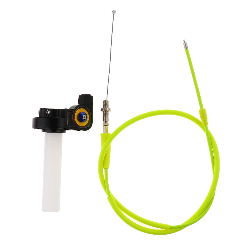 Twist Throttle Grip&Cable for CRF50 70 110 ATV DIRT BIKE Golden + Yellow