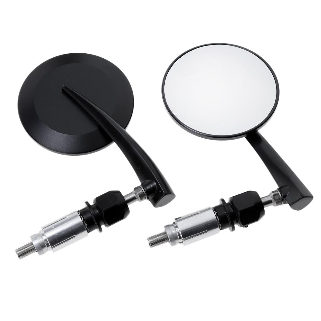 1 Pair Universal Motorcycle Handlebar Rearview Mirror CNC 7/8 Inch Black