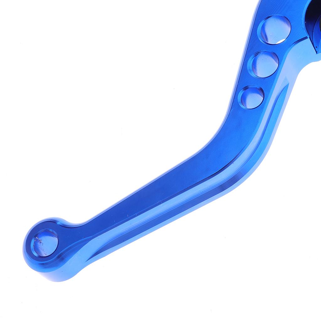 Adjustable Folding Motorcycle Extendable Brake Clutch Levers Blue