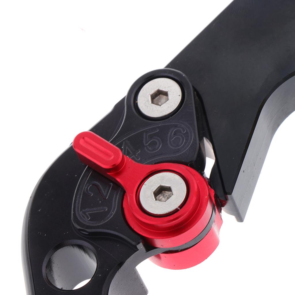 Adjustable Folding Motorcycle Extendable Brake Clutch Levers Black