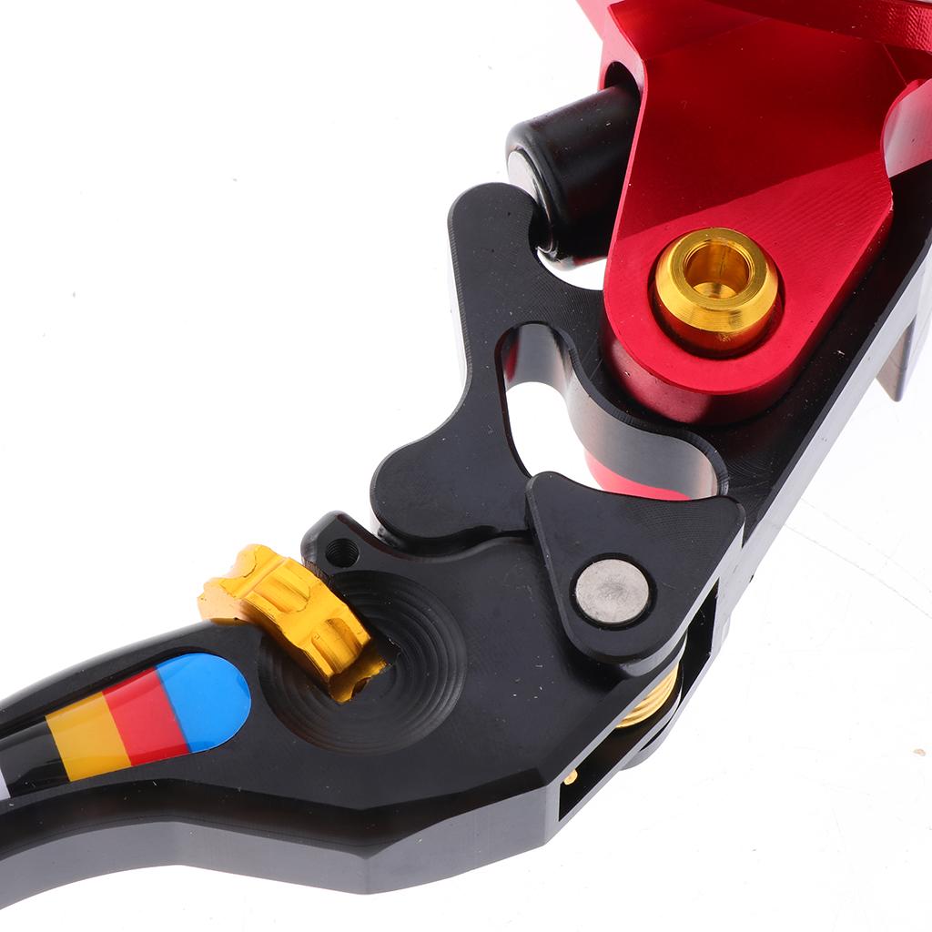 Foldable Motorcycle Brake Clutch Levers Red