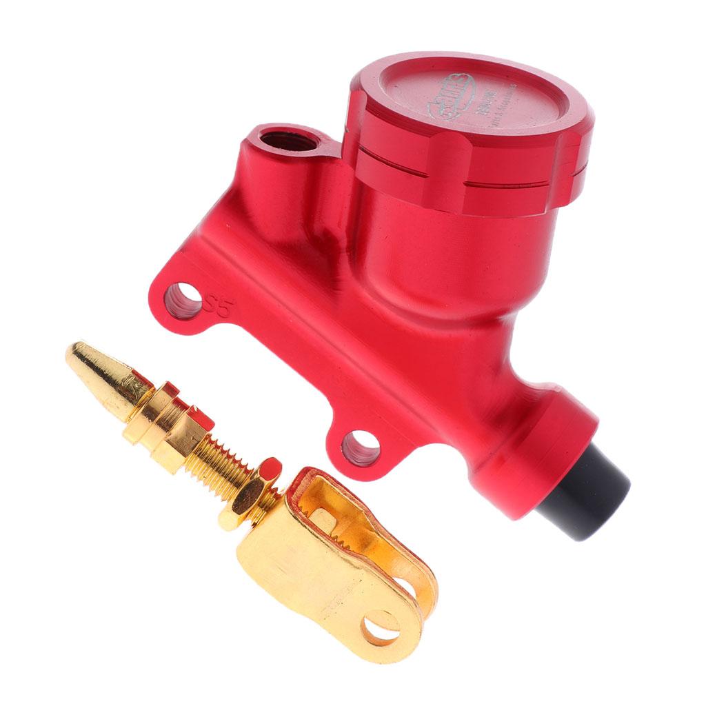 Universal Motorcycle CNC Alloy Hydraulic Rear Brake Pump Red