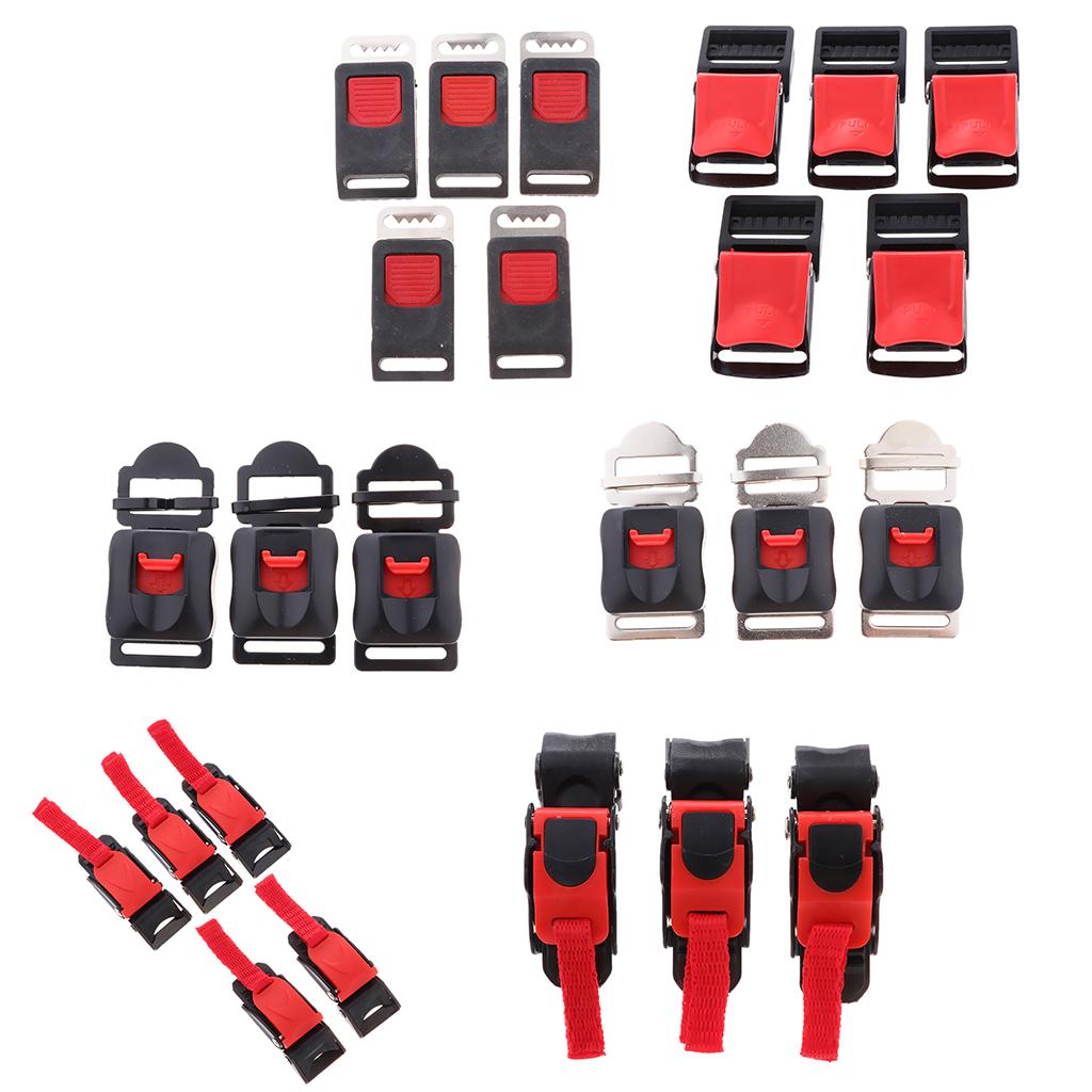 Set Of 3 Quick Release Buckle, Heavy Duty Motorcycle Safe Bike Helmets Speed Clip Chin Strap Disconnect Buckle