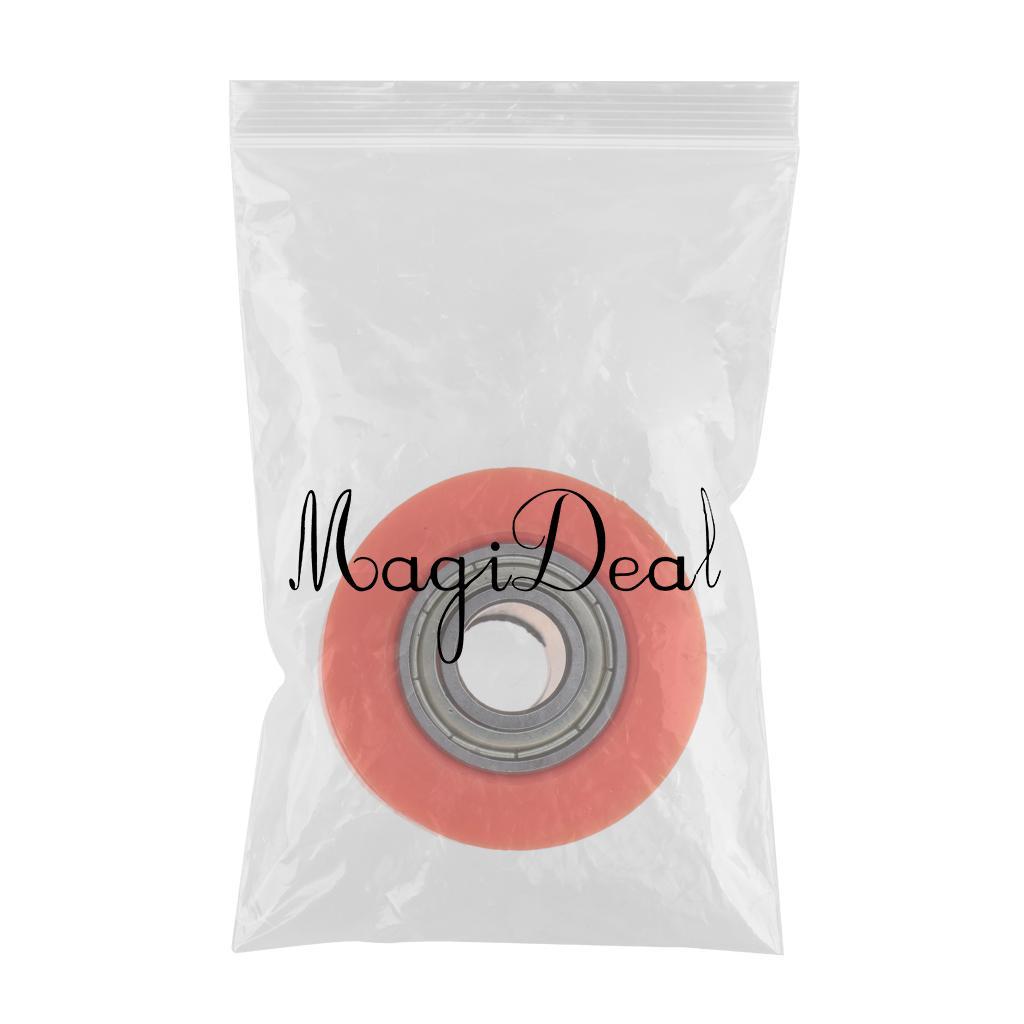 3xMotorcycle 10mm Chain Roller Pulley Tensioner Wheel Guide for Cars Orange