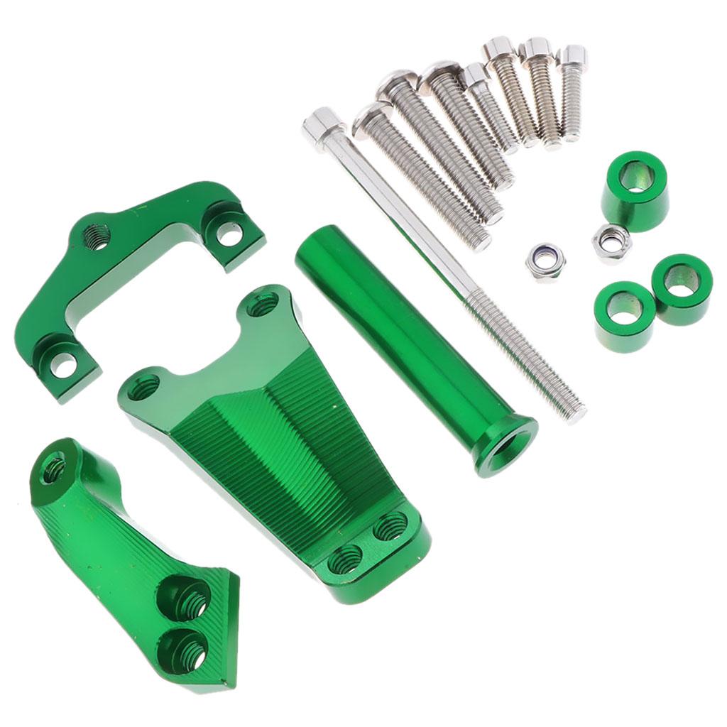 Motorcycle Steering Stabilizer Damper Bracket Mount Kit for Kawasaki Green