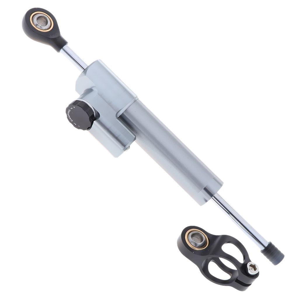 Motorcycle Adjustable Steering Damper Black+Gray