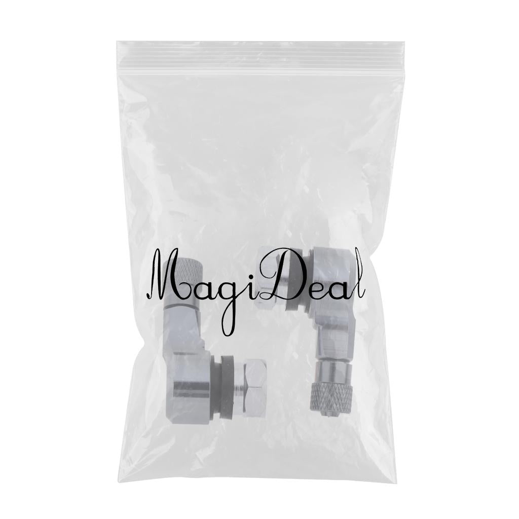 2pcs Pack CNC Aluminum Motorcycle Rim Wheel Air Tyre Tire Valve Stem Grey