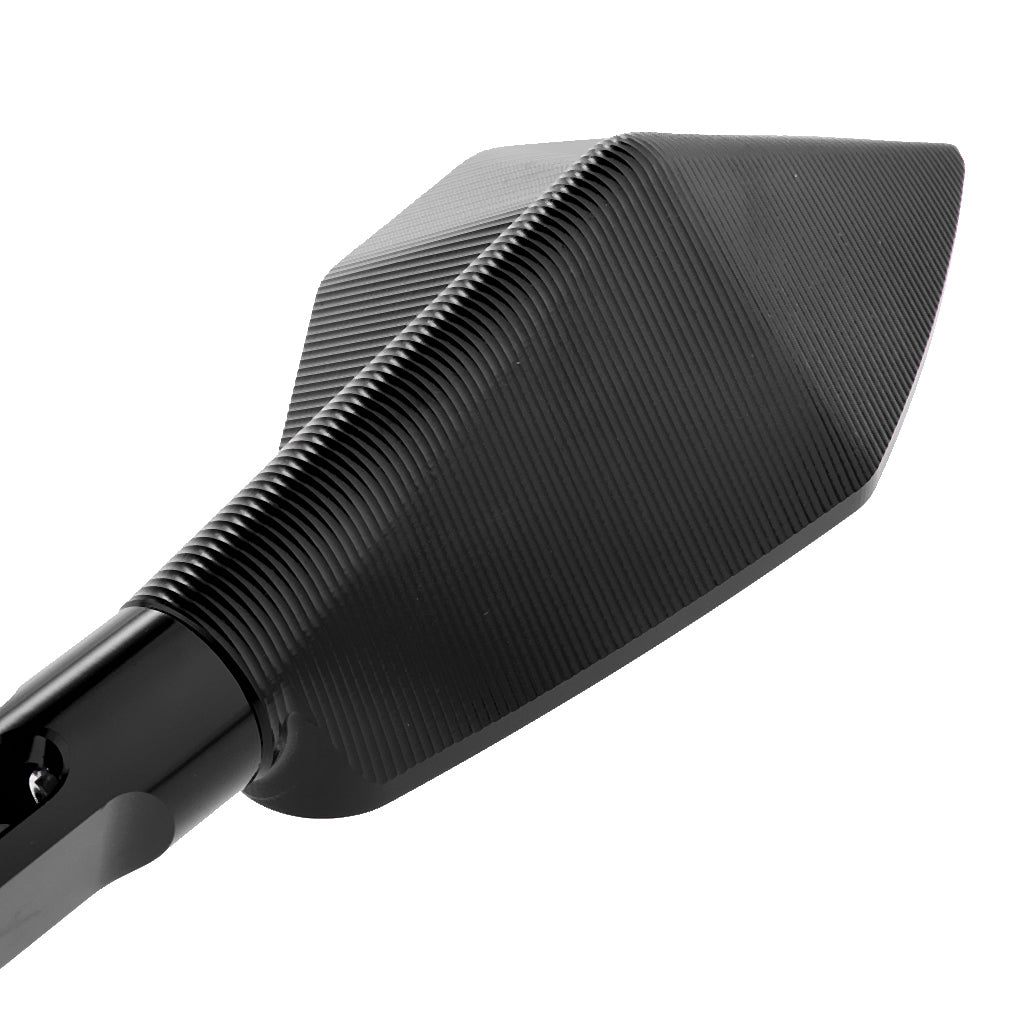 Motorcycle Bar End Mirrors Rear View CNC for Dirt Bike, Street Bike Black