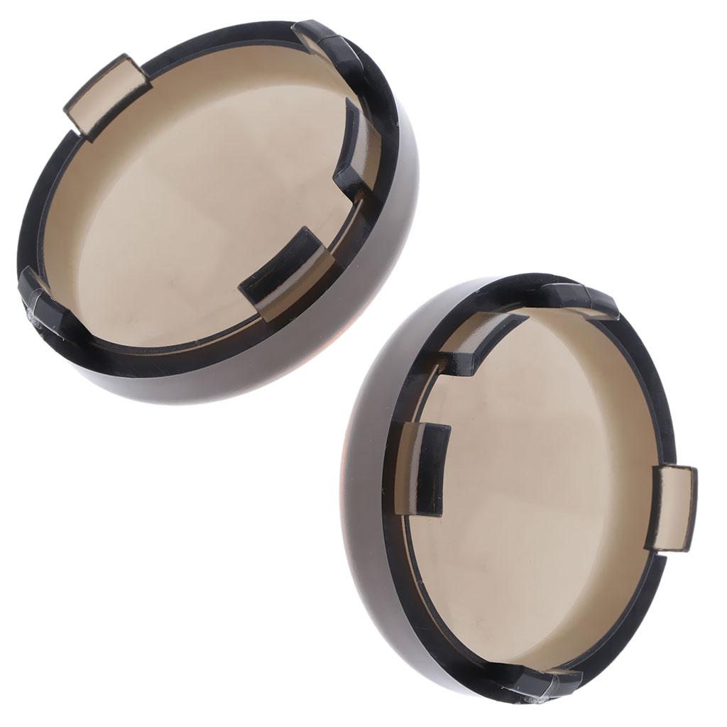 2 Pieces Smoke Lens Turn Signal Light Cover For Harley Dyna Softail Beige
