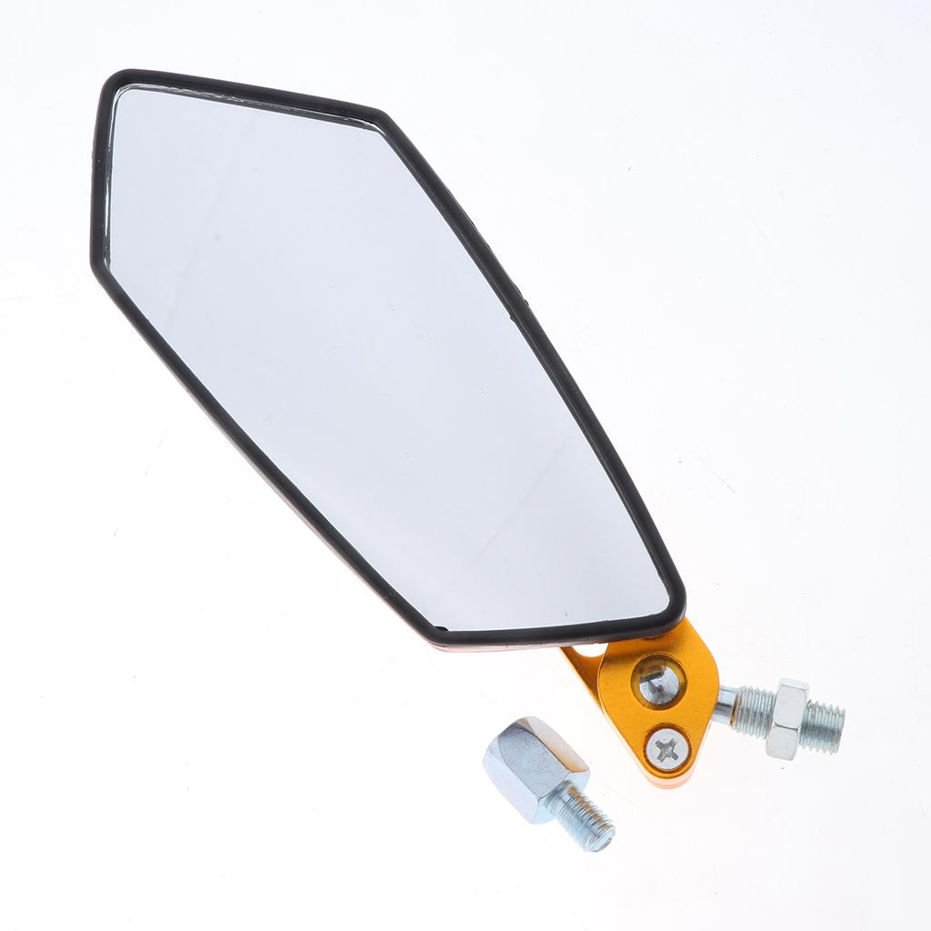 CNC Aluminum Racing Side Rear View Mirrors for Motorcycle Scooter ATV Golden