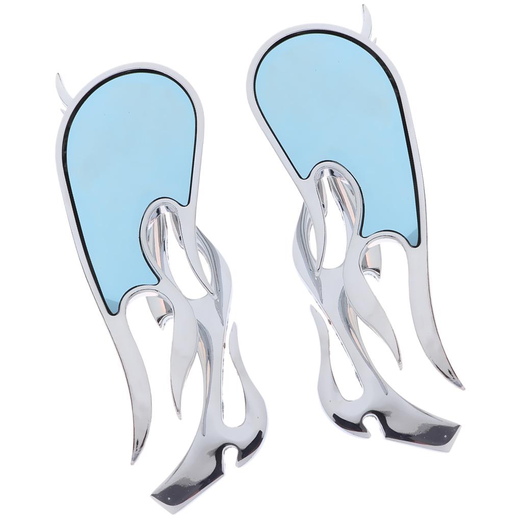 2pcs Universal 7/8" Motorcycle Handlebar Rear View Mirror Bike Mirror Silver