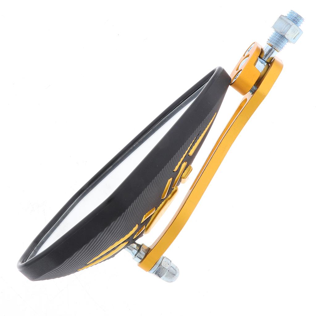 2pcs Universal 7/8" Motorcycle Handlebar Rear View Mirror Bike Mirror Golden