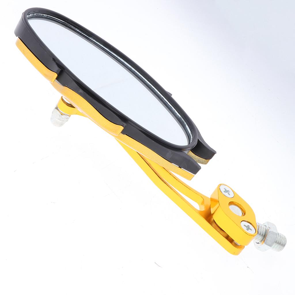 CNC Aluminum Side Rear View Race Mirrors for Motorcycle Scooters ATV Golden
