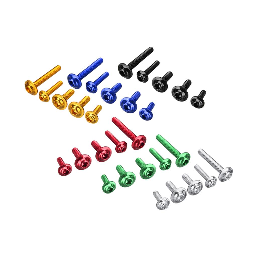 Complete Set Motorcycle Windscreen Fairing Bolts Fastener Clips Screw Red