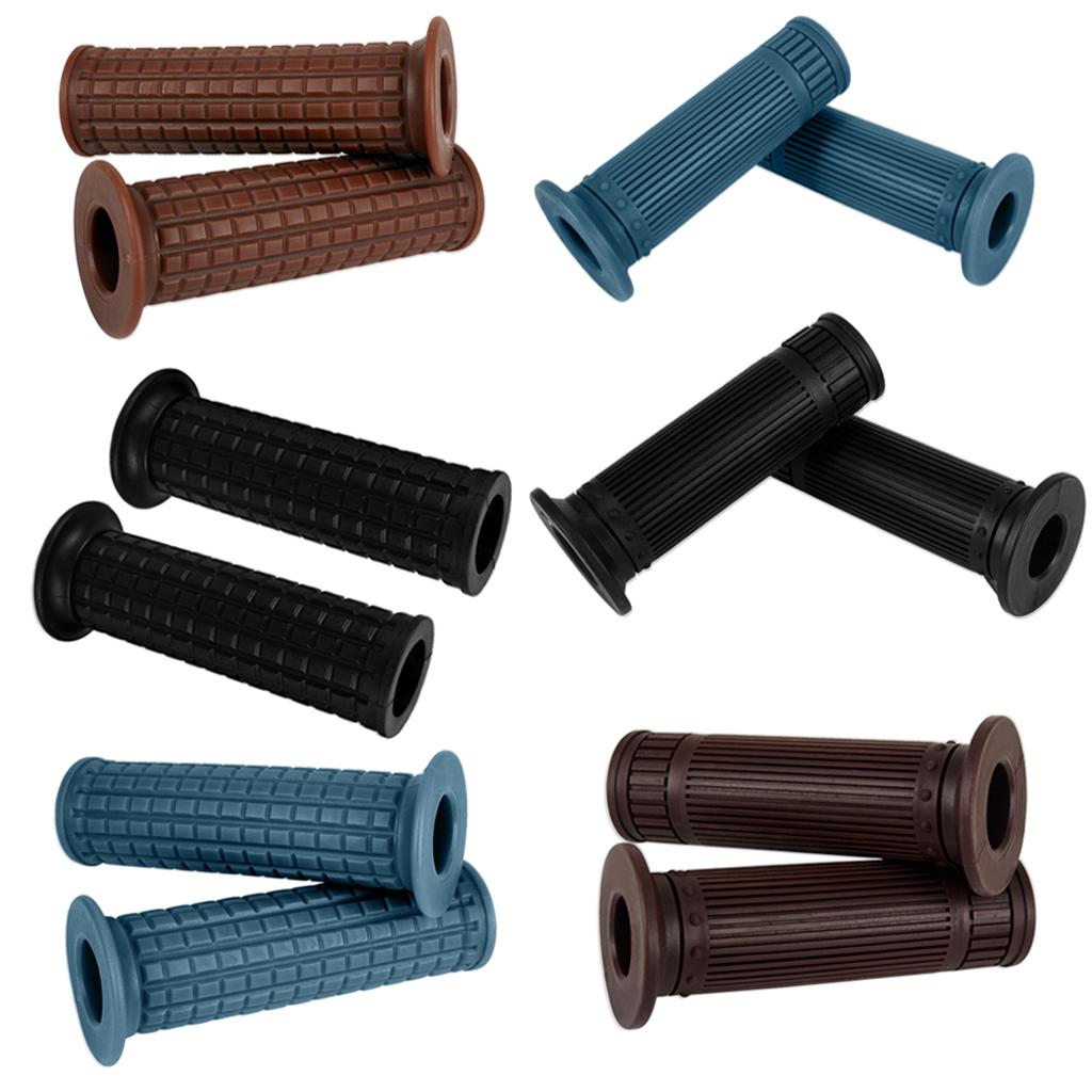 Universal Motorcycle 22/24MM HandleBar Hand Grip Retro Handlebar Brown