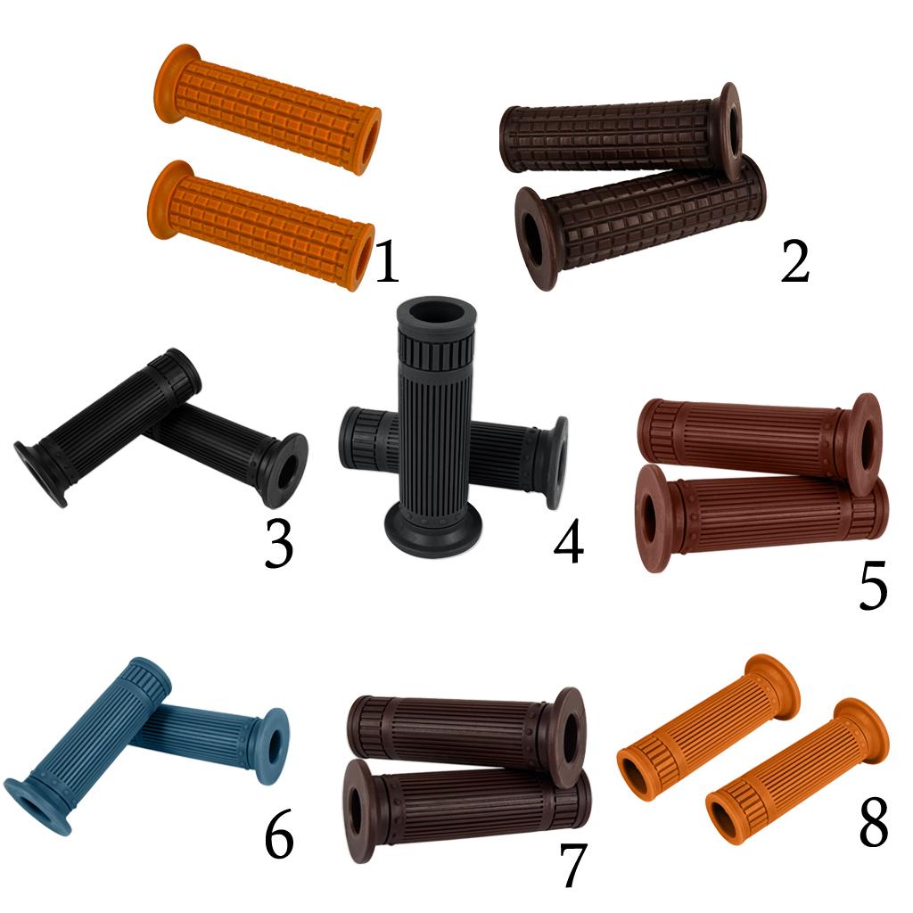 Universal Motorcycle 25/28MM HandleBar Hand Grip Retro Handlebar Pale Brown