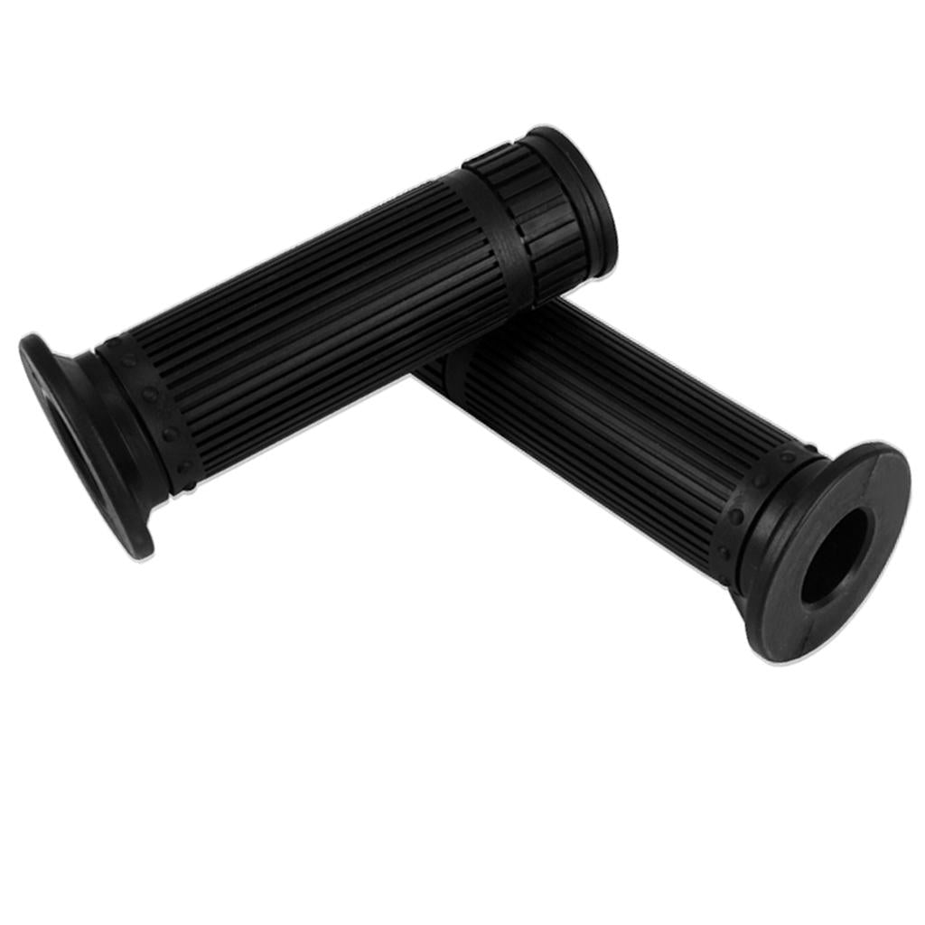 Universal Motorcycle 22/24MM HandleBar Hand Grip Retro Handlebar Black 1