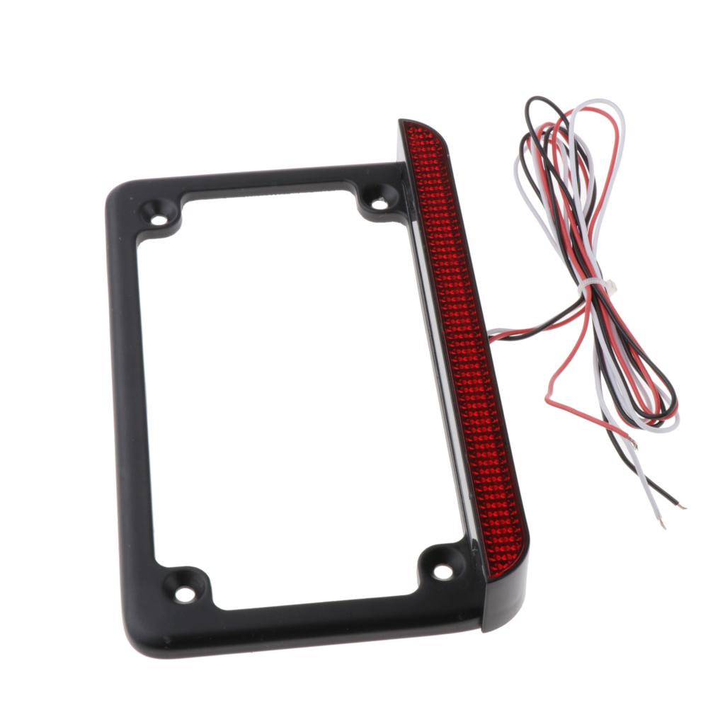 Motorcycle Number Plate License Plate Bracket with LED Tail Singnal Light
