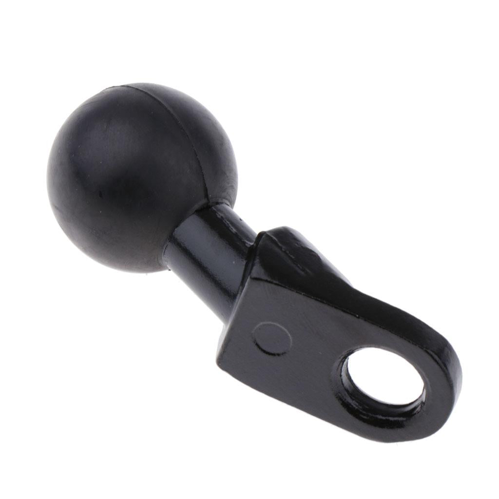 2xMotorcycle Brake Clutch Reservoir Base Mount Bracket Ball Head Stand (Black)