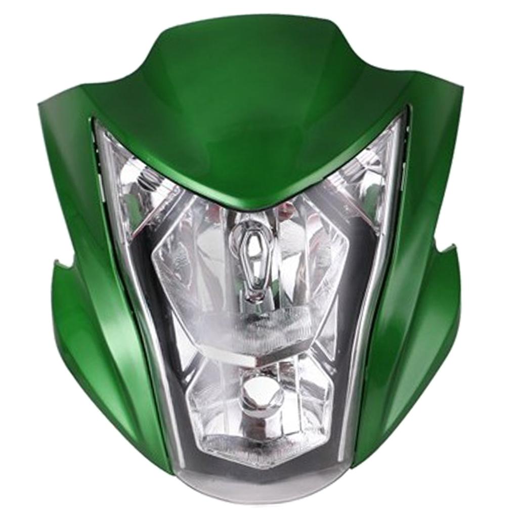 Universal Motorcycle LED Headlight Assembly for Kawasaki ER6N 2012-16 Green