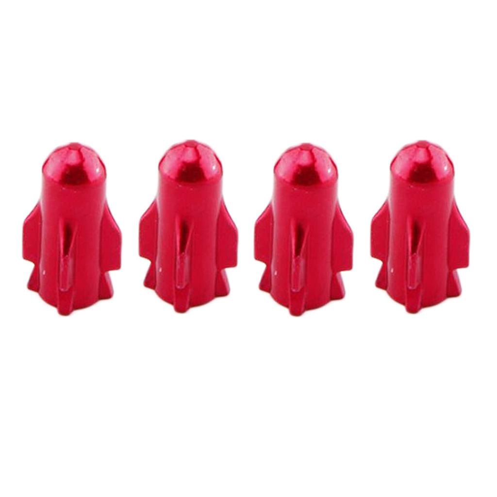 4 Pieces Alloy Tire Stem Valve Caps Dust Cover for Car Motorcycle ATV Red