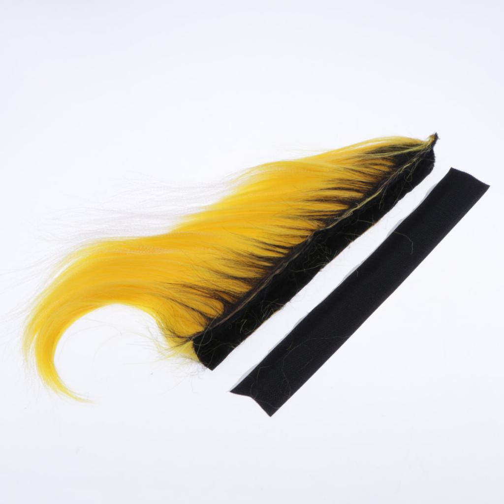 Motorcycle Helmet Adhesive Mohawk, Cool Helmet Decoration and Accessaries Yellow+Black