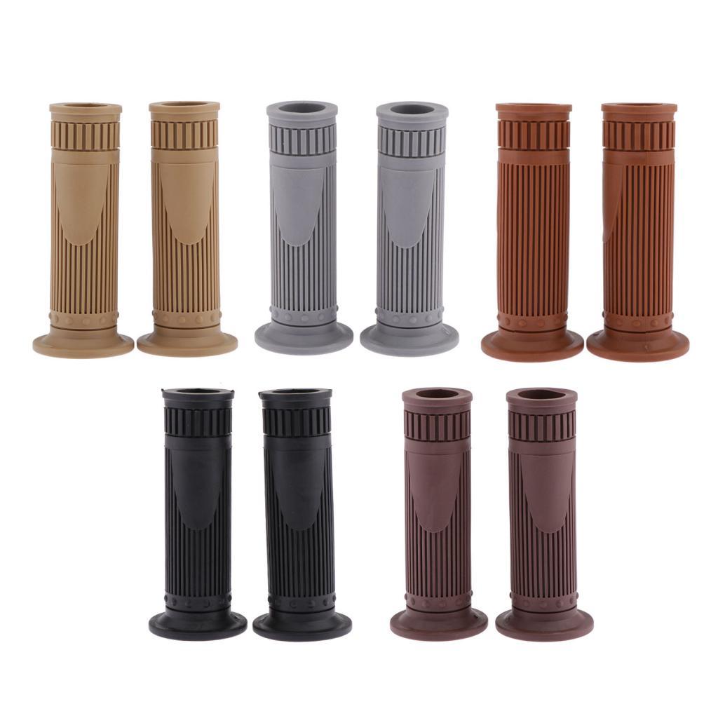 Motorcycle 22mm HandleBar Hand Grip Retro Handlebar Sleeves Pale Brown